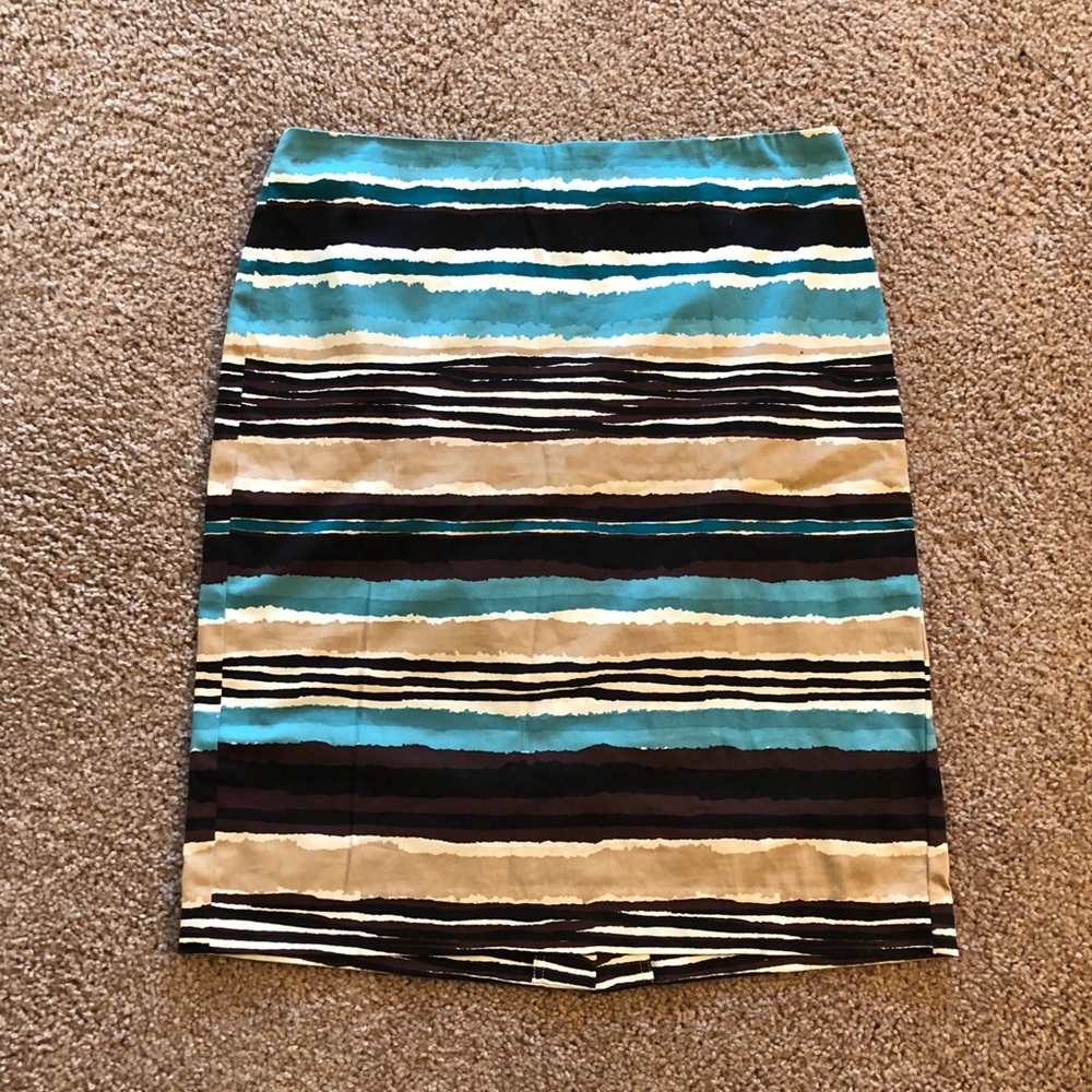 Talbots Petites Striped Skirt